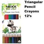 Nexx Full Length Triangular Colour Pencils 12's  